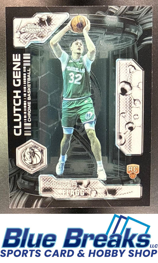 2025-26 Topps Chrome Update Clutch Gene Cooper Flagg RC #CG-11 Dallas Mavericks
