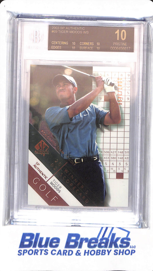 2003 SP Authentic - Upper Deck - Tiger Woods - # 69 - Beckett 10 - Pristine - Golf