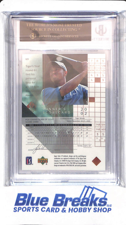 2003 SP Authentic - Upper Deck - Tiger Woods - # 69 - Beckett 10 - Pristine - Golf