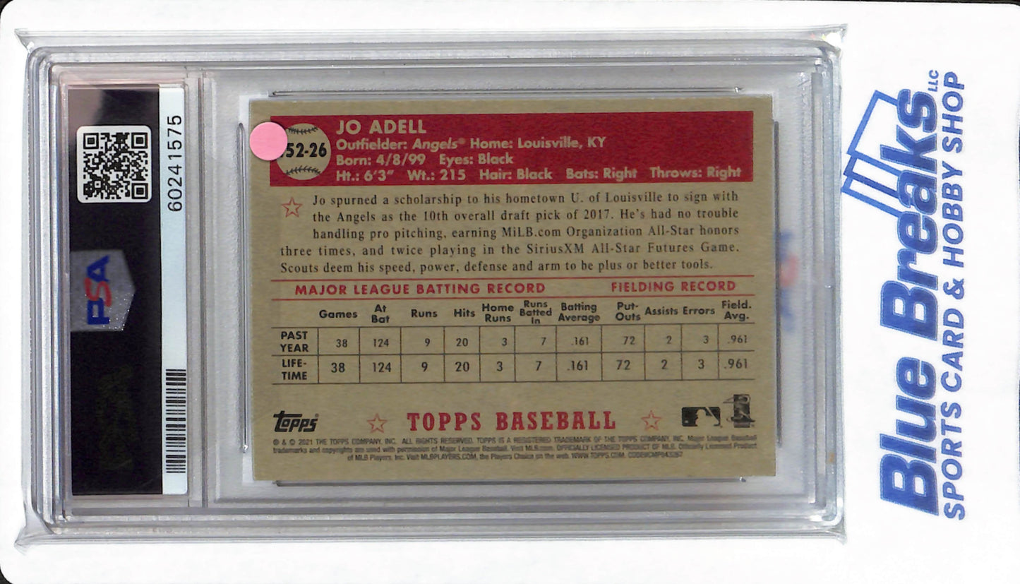 2021 Topps - Jo Adell - #26 - PSA 10 - Los Angeles Angels - PSA 10 - 1952 Topps Redux