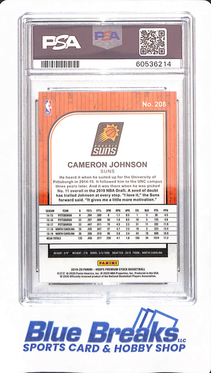 2019 Hoops Premium Stock - Cameron Johnson - # 208 - PSA 9 - Basketball - Phoenix Suns - Rookie