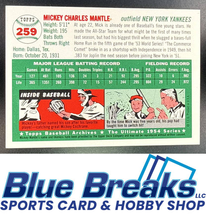 1994 Upper Deck All-Time Heroes Mickey Mantle #259 Topps Archives 1954 Ted Williams / Mickey Mantle New York Yankees