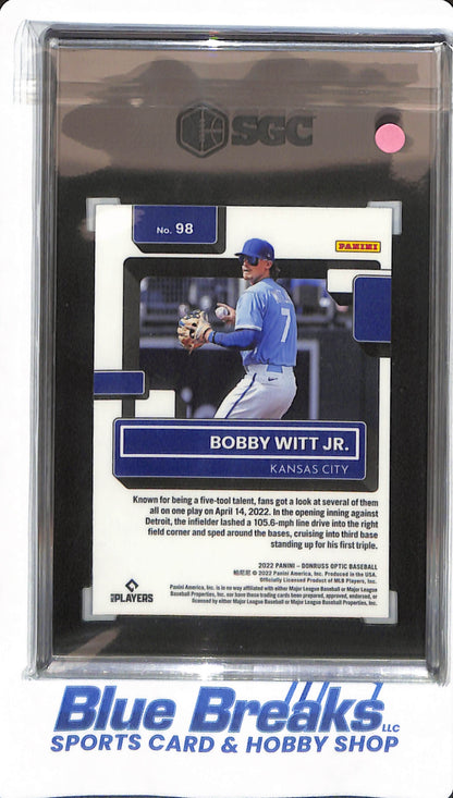 2022 Donruss Optic - Bobby Witt - #98 - SGC 8 - Kansas City Royals - Baseball