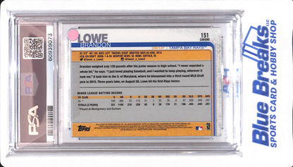 2019 Topps Chrome - Brandon Lowe - #151 - PSA 10 - Tampa Bay Rays - Baseball