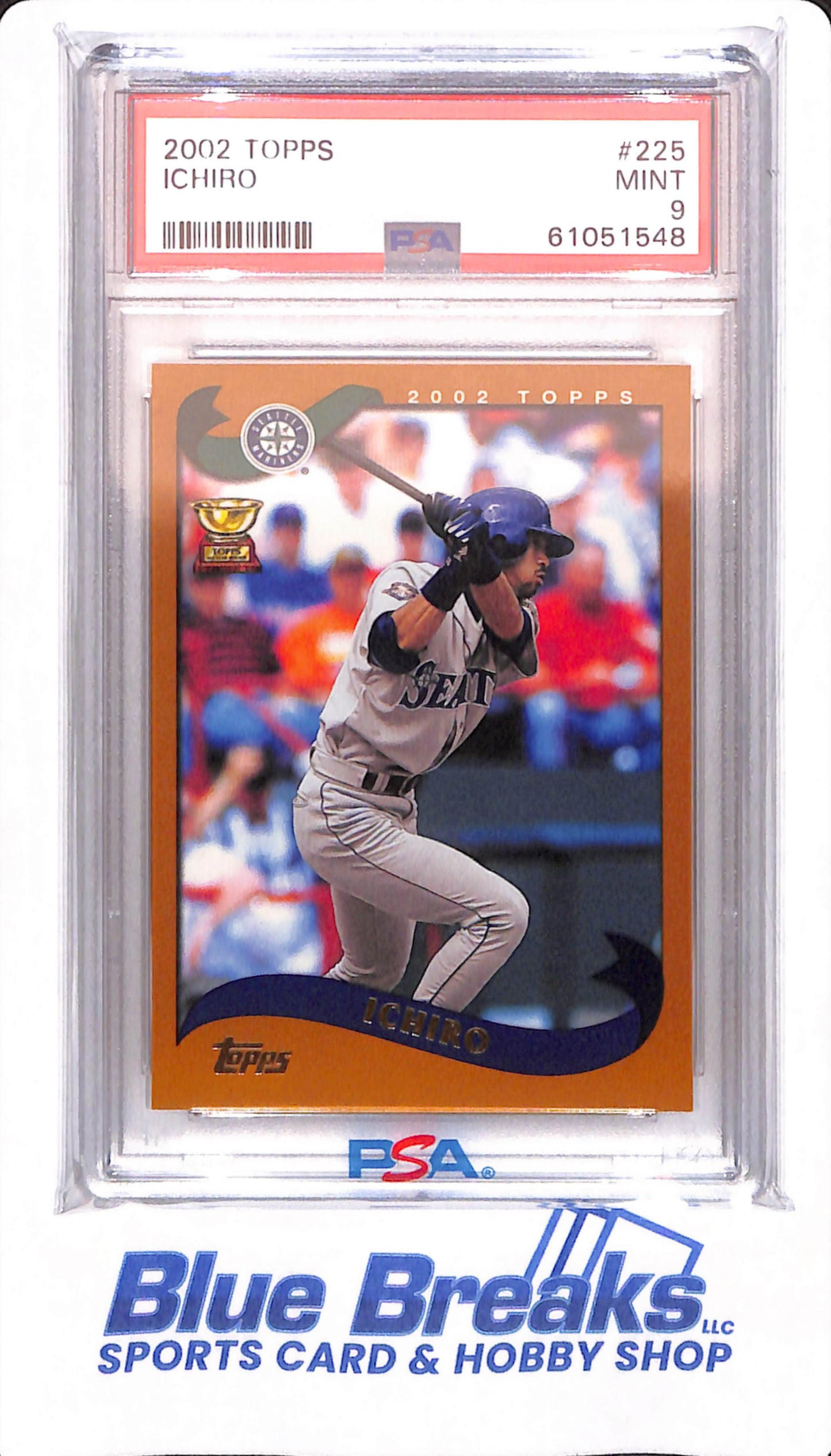 2002 Topps - Ichiro - #225 - Seattle Mariners - Baseball - PSA 9