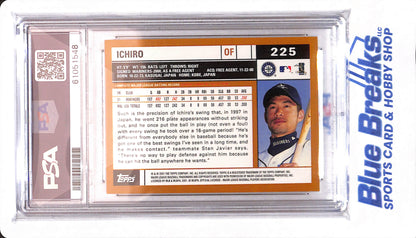 2002 Topps - Ichiro - #225 - Seattle Mariners - Baseball - PSA 9