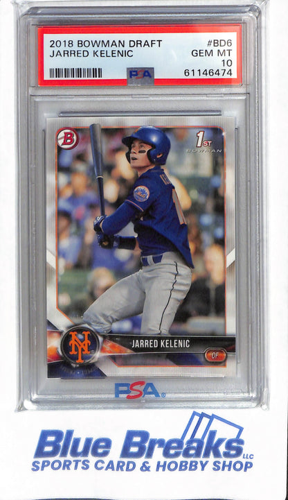 2018 Bowman Draft - Jarred Kelenic - #BD6 - PSA 10 - New York Mets - Baseball