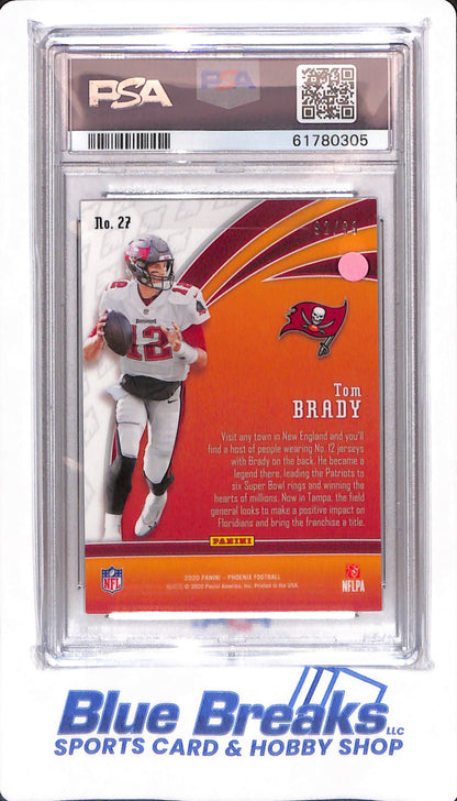 2020 Panini Phoenix - Tom Brady - #27 - PSA 8 - Tampa Bay Buccaneers - Flame Throwers Orange - Football