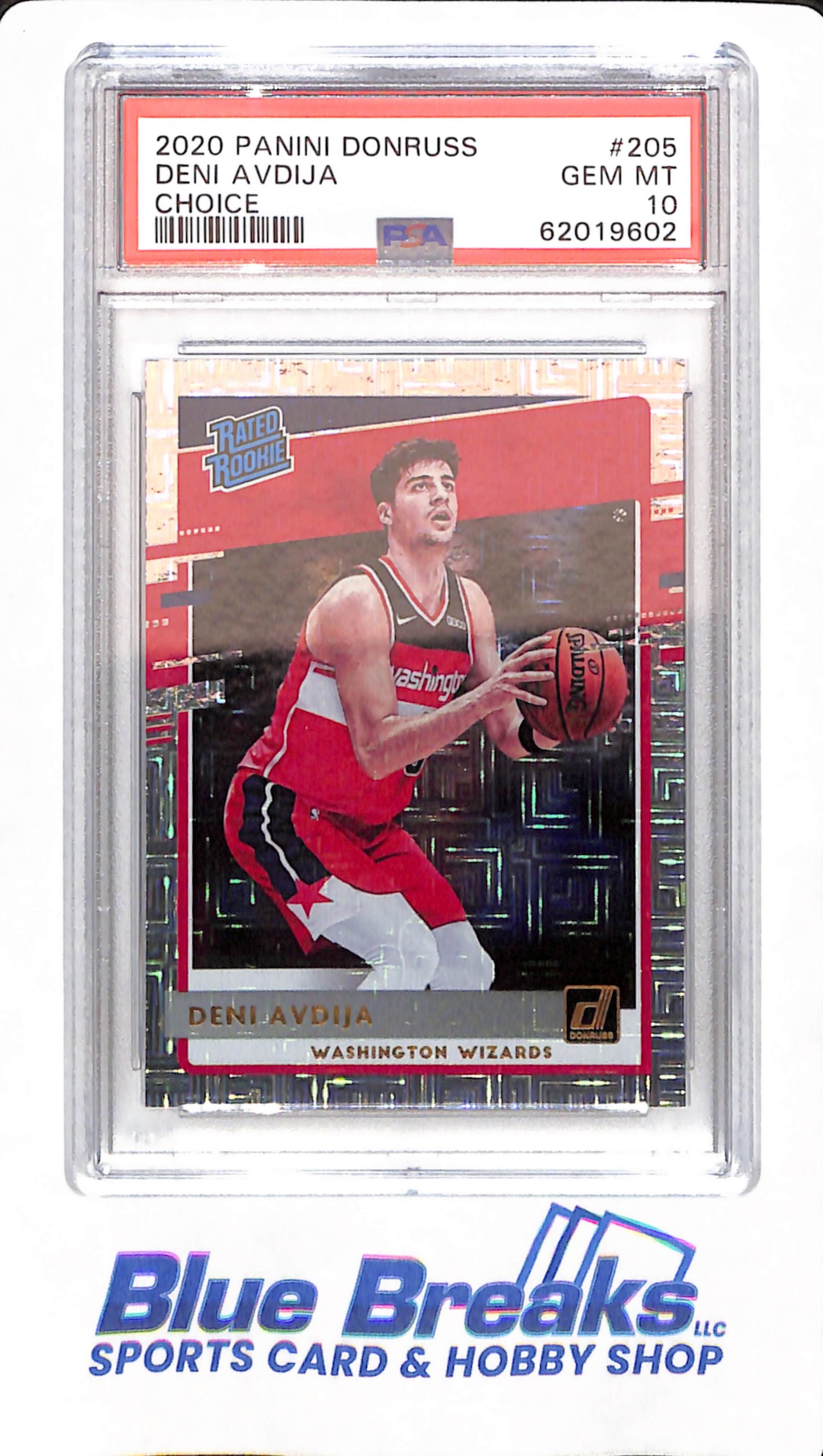 2020 Panini Donruss - Deni Avdija - Basketball - # 205 - PSA 10 - Washington Wizards - Choice