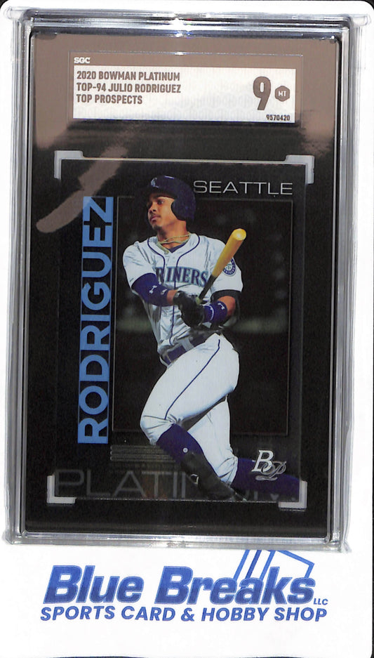 2020 Bowman Platinum - Julio Rodriguez - #TOP-94 - SGC 9 - Seattle Mariners - Baseball - Top Prospects