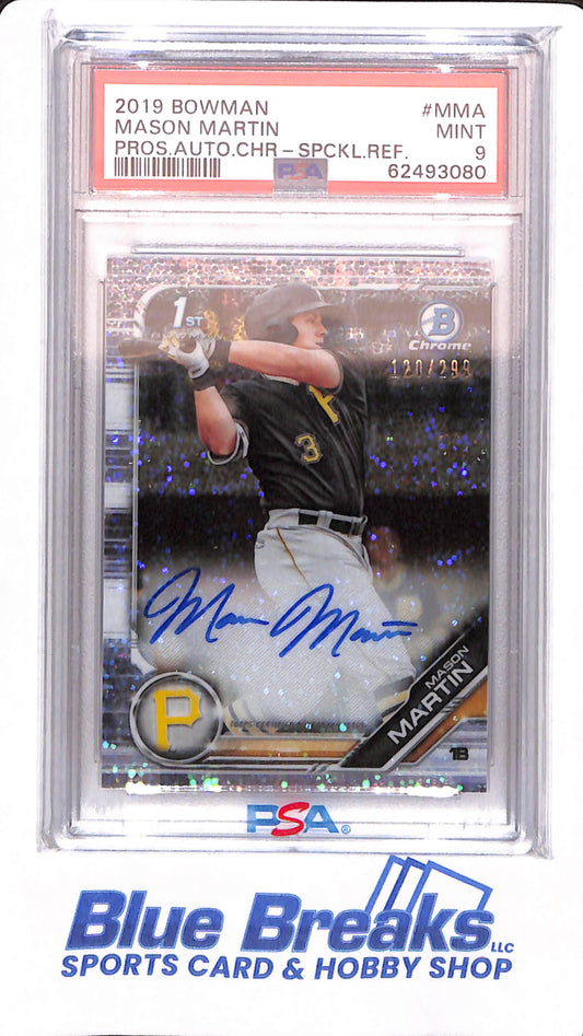 2019 Bowman - Mason Martin - # MMA - Baseball - PSA 9 - San Diego Padres - Prospect Auto Chrome Speckle - 120/299