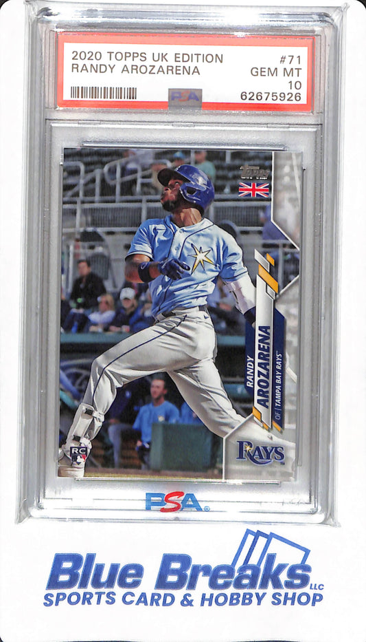 2020 Topps UK Edition - Randy Arozarena - #71 - PSA 10 - Tampa Bay Rays - Baseball