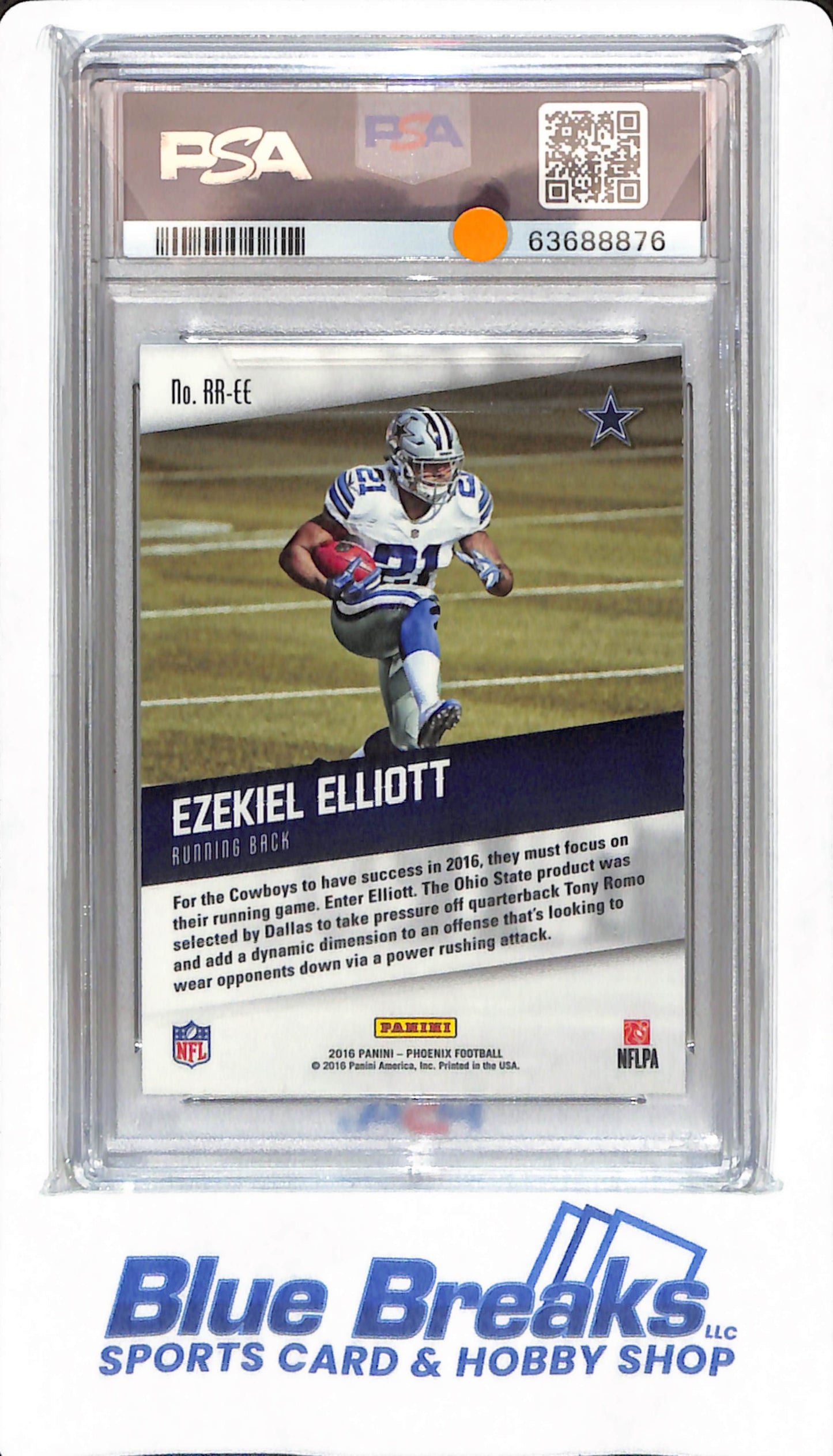 2016 Panini Phoenix - Ezekiel Elliott - # RR-EE - PSA 9 - Football - Dallas Cowboys - Rookie Rising - Yellow - 19/99