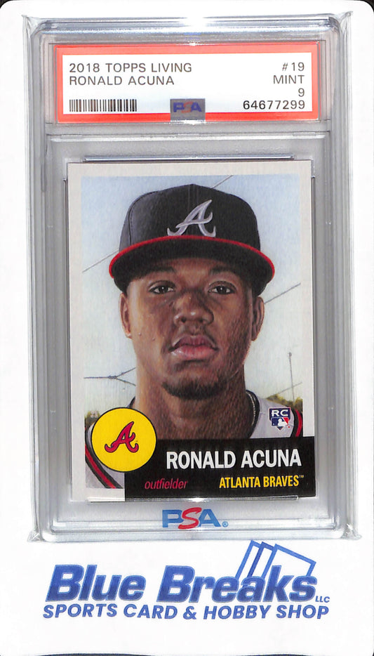 2018 Topps Living - Ronald Acuna Jr - # 19 - PSA 9 - Baseball - Atlanta Braves