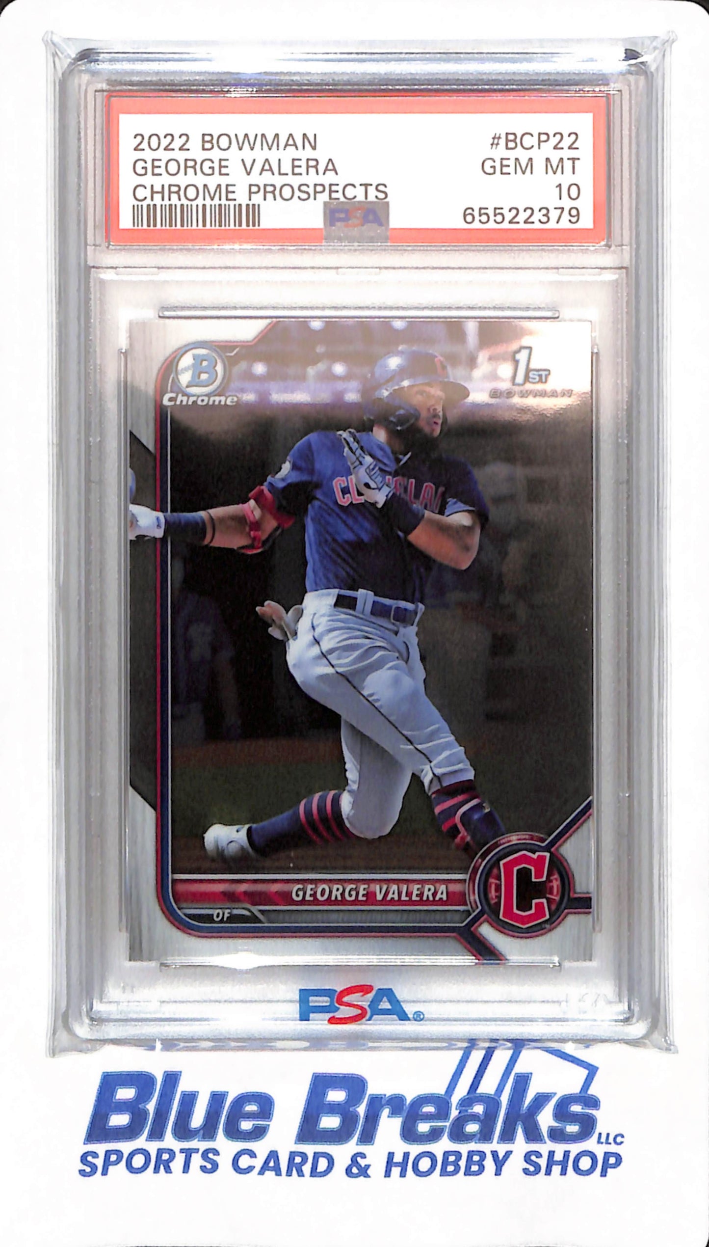 2022 Bowman - George Valera - # BCP22 - Cleveland Guardians - Baseball - PSA 10 - Chrome Prospects