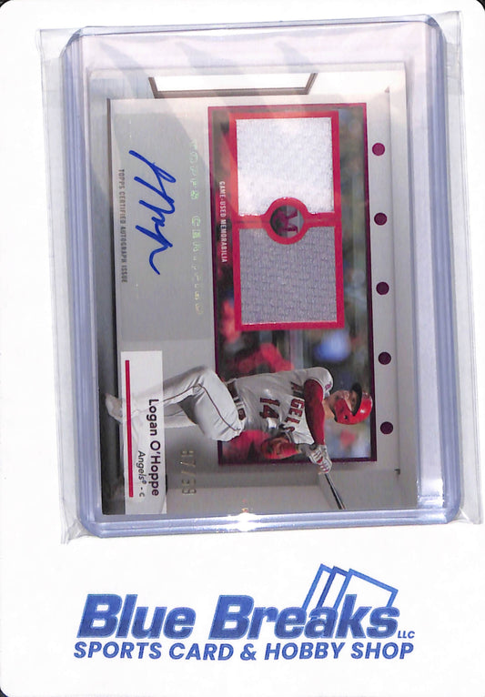 2024 Topps Museum Collection - Logan O'Hoppe - # SWDRA-LO - Los Angeles Angels - Baseball - Relic - Autographed - 87/99