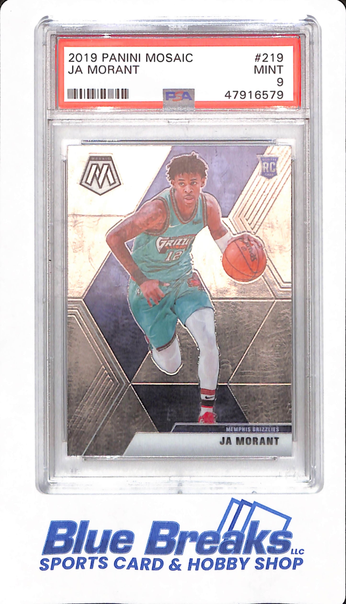 2019 Panini Mosaic - Ja Morant - Memphis Grizzlies - Basketball - # 219 - PSA 9