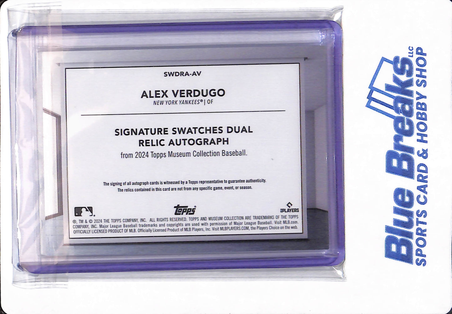 2024 Topps Museum Collection - Alex Verdugo - # SWDRA-AV - New York Yankees - Baseball - Autographed - 01/25