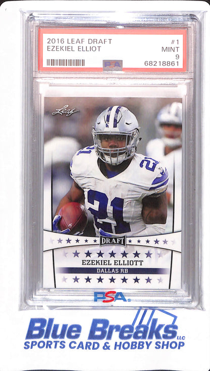 2016 Leaf Draft - Ezekiel Elliot - # 1 - PSA 9 - Football - Dallas Cowboys