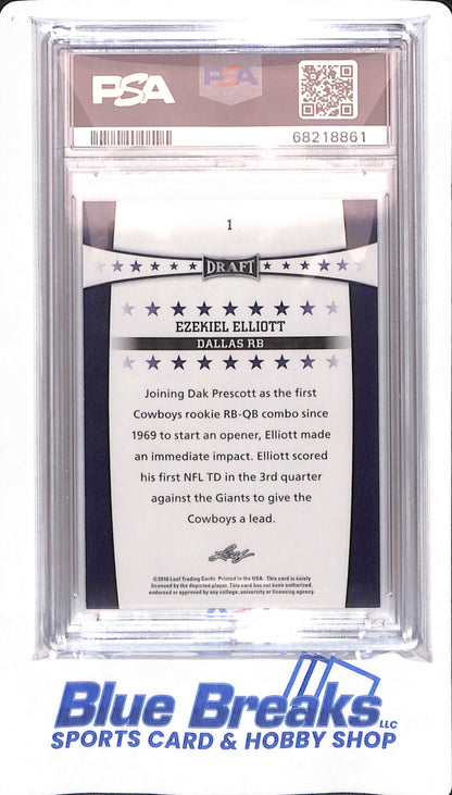 2016 Leaf Draft - Ezekiel Elliot - # 1 - PSA 9 - Football - Dallas Cowboys