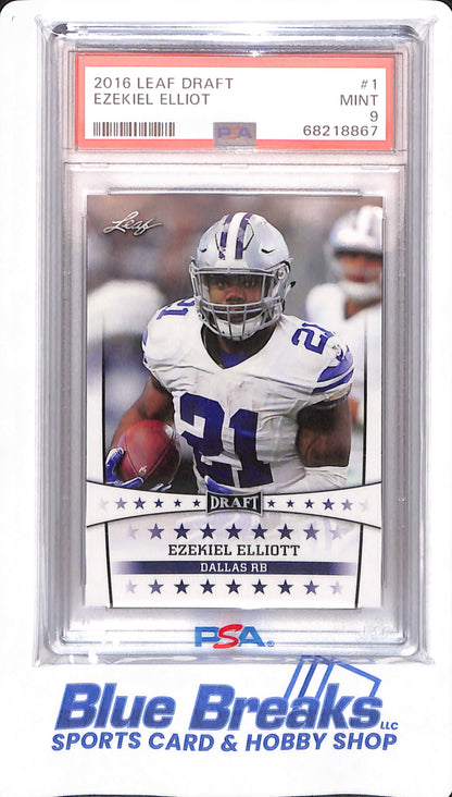 2016 Leaf Draft - #1 - Ezekiel Elliot - Dallas Cowboys - PSA 9 - Football