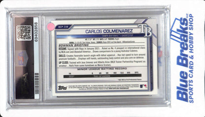 2021 Bowman Chrome - Carlos Colmenares - #BCP238 - PSA 10 - Tampa Bay Rays - Baseball - Prospects