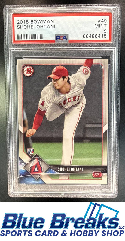 2018 Bowman Shohei Ohtani #49b RC PSA 9 Los Angeles Angels