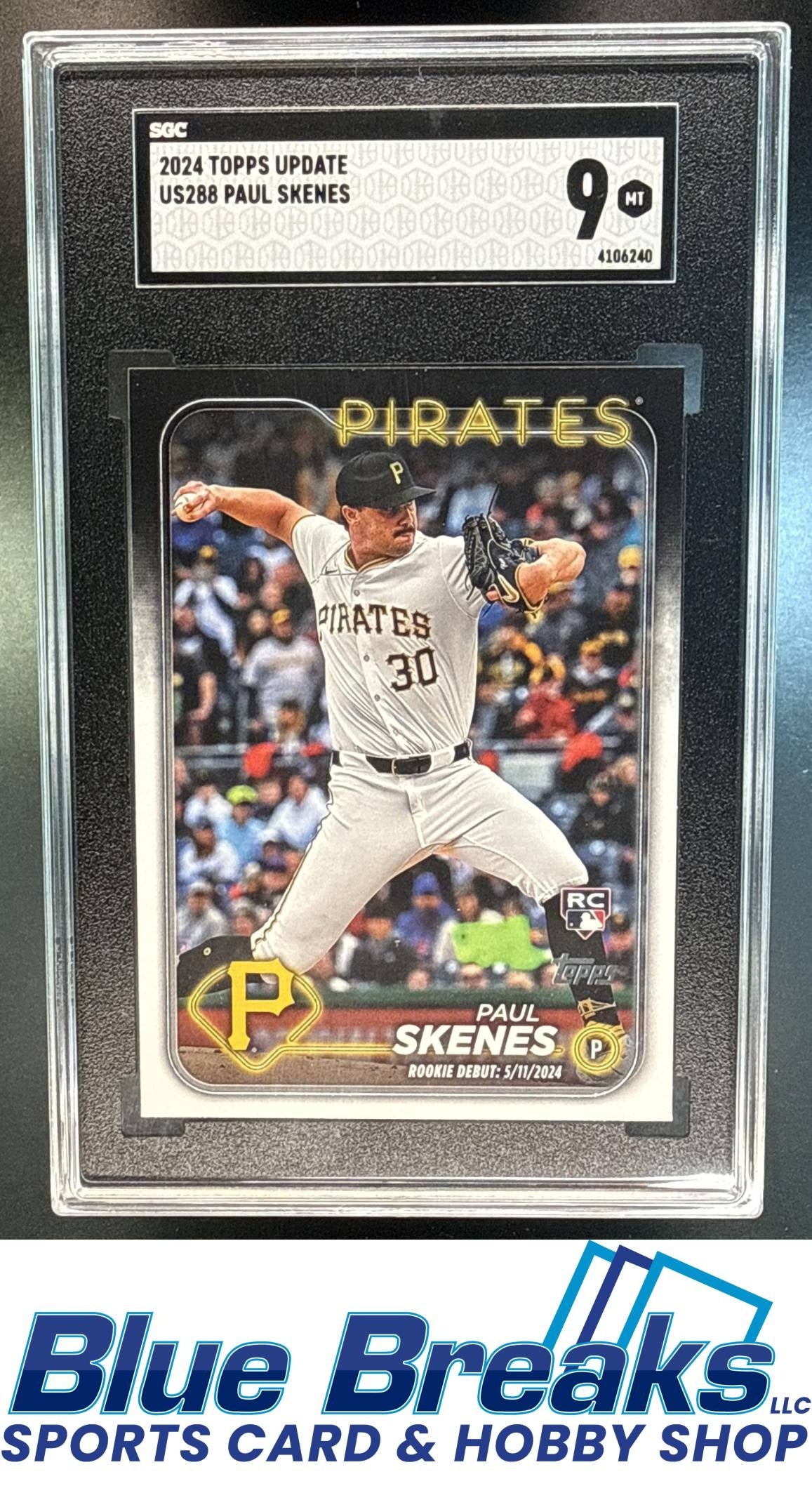 2024 Topps Update Paul Skenes RC #US288 SGC 9 Pittsburgh Pirates