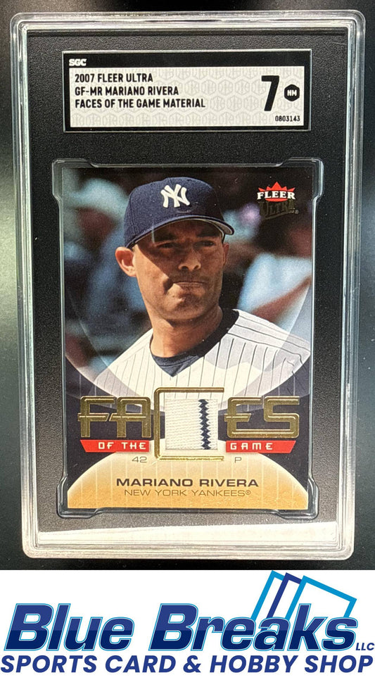 2007 Fleer Ultra Mariano Rivera #GF-MR Faces of the Game Materials Relic SGC 7 New York Yankees