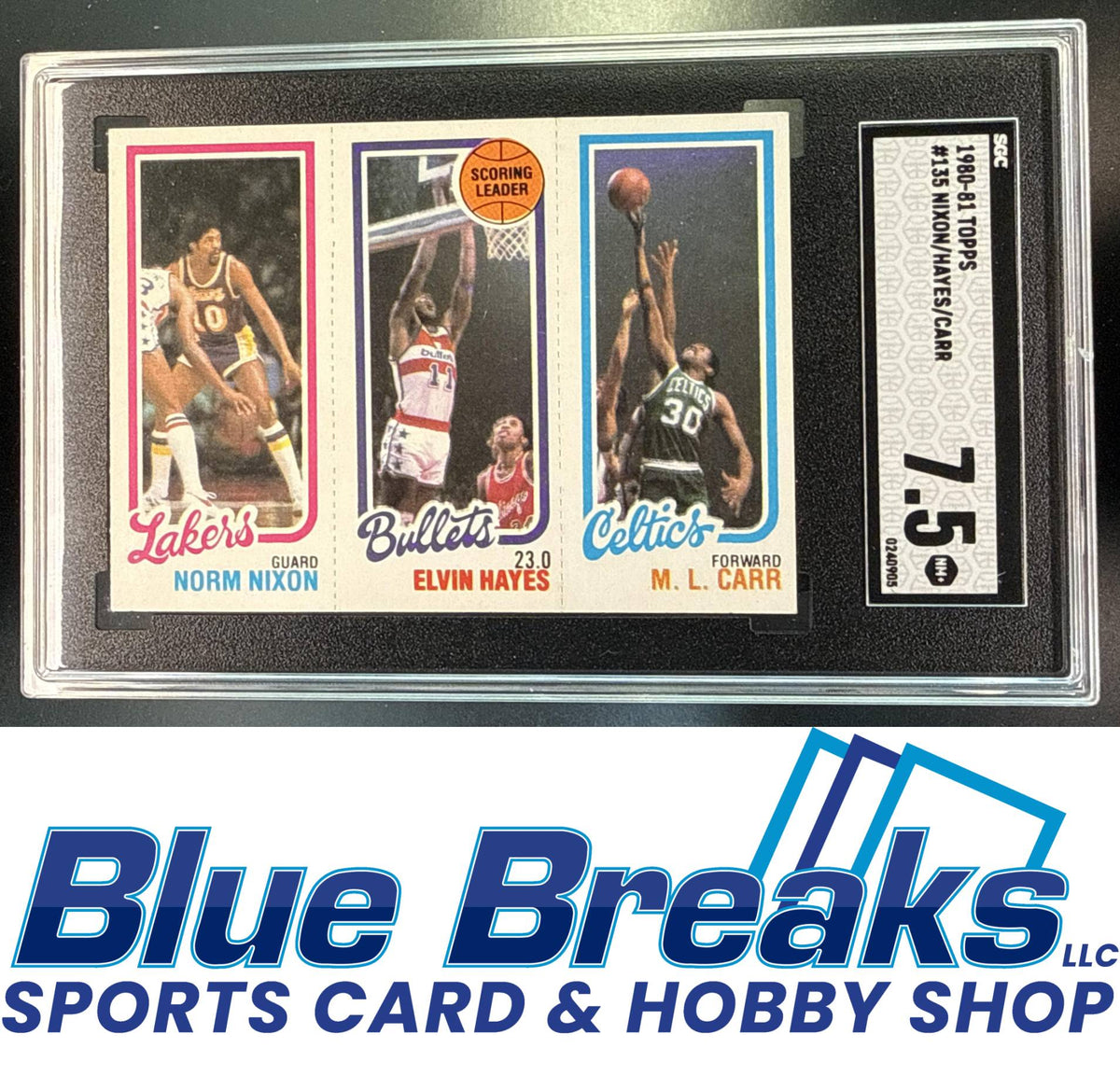 1980 Topps Norm Nixon Elvin Hayes M.L. Carr #35 141 242 SGC 7.5