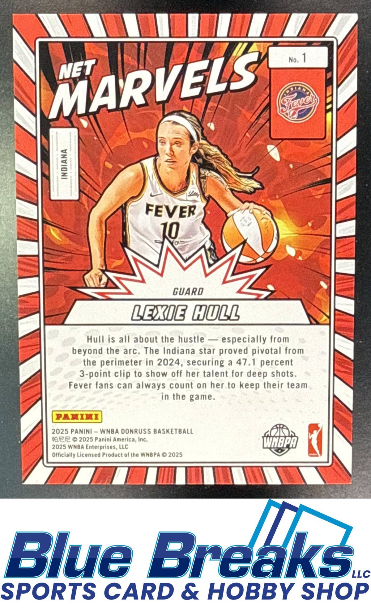 2025 Panini Donruss WNBA Lexie Hull #10 My House Green Fireworks 118/399 Indiana Fever