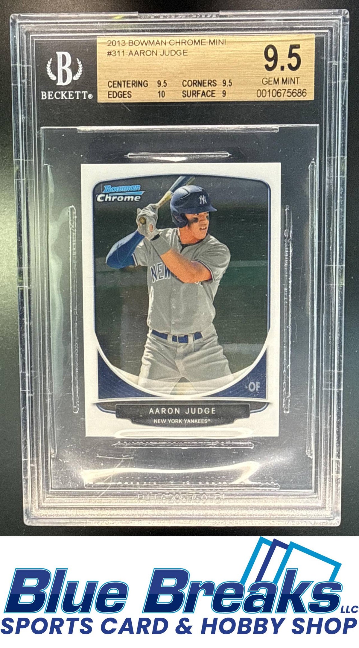 2013 Bowman Chrome Mini Aaron Judge [RC] #311 BGS 9.5 New York Yankees