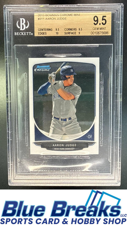 2013 Bowman Chrome Mini Aaron Judge [RC] #311 BGS 9.5 New York Yankees