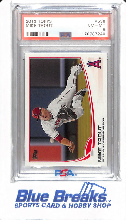 2013 Topps - Mike Trout - #536 - PSA 8 - Los Angeles Angels - Baseball