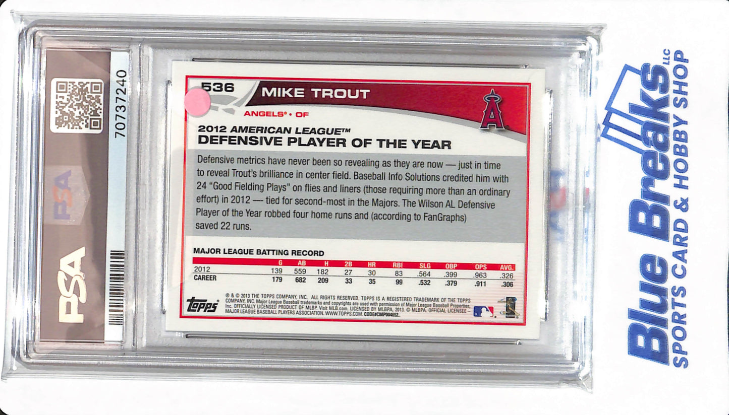 2013 Topps - Mike Trout - #536 - PSA 8 - Los Angeles Angels - Baseball