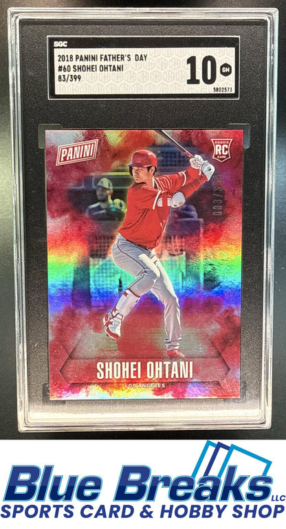 2018 Panini Father's Day Shohei Ohtani 83/399 #60 SGC 10 Los Angeles Angels