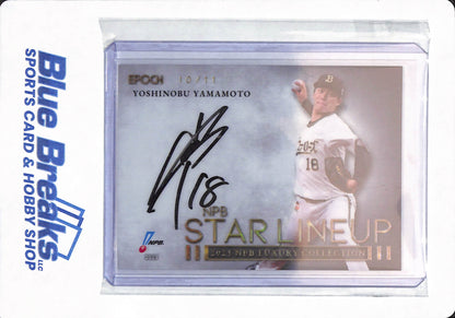 2023 Epoch NPB - Yoshinobu Yamamoto - # SL-03 - Baseball - Orix Buffaloes - Los Angeles Dodgers - Autographed - Star Lineup - 10/11