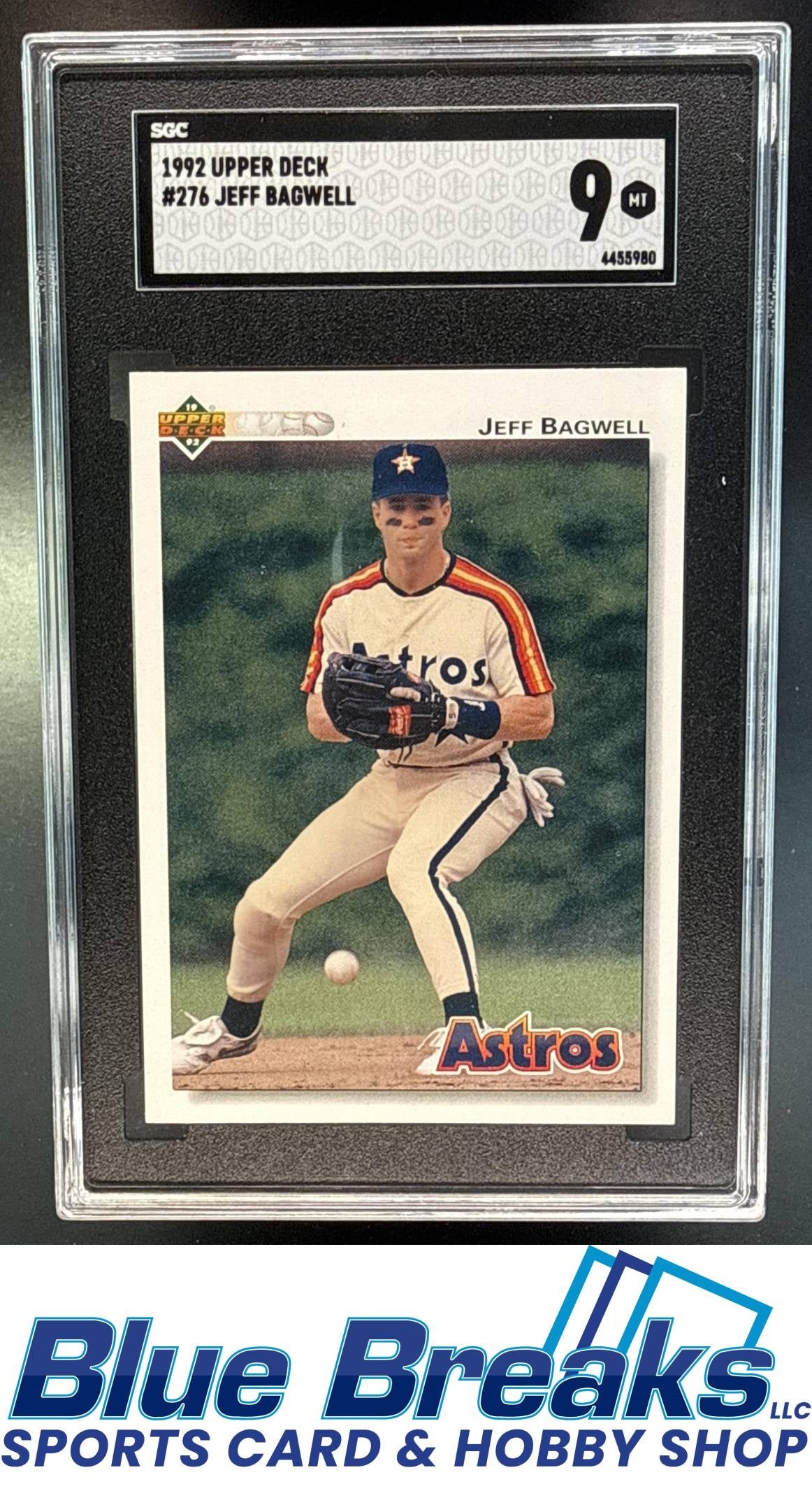 1992 Upper Deck Jeff Bagwell [RC] #276 SGC 9 Houston Astros