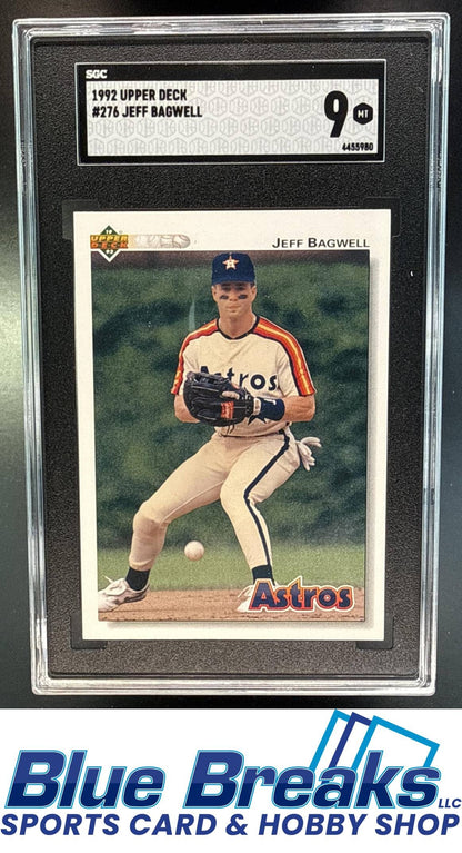 1992 Upper Deck Jeff Bagwell [RC] #276 SGC 9 Houston Astros