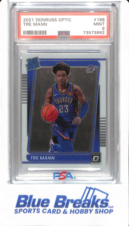 2021 Donruss Optic - Tre Mann - #168 - PSA 9 - Oklahoma Thunder - Basketball