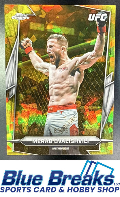 2026 Topps Chrome Sapphire UFC Yellow Refractor Merab Dvalishvili 65/75 #50