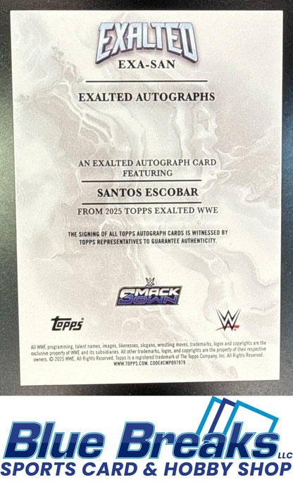 2025 Topps Exalted WWE Auto Aqua Santos Escobar 054/99 #EXA-SAN