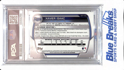 2023 Bowman - Xavier Isaac - # BCP145 - Tampa Bay Rays - Baseball - PSA 10 - Chrome Prospects