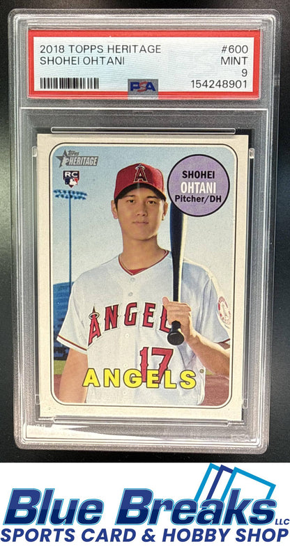 2018 Topps Heritage Shohei Ohtani [RC] #600 RC PSA 9 Los Angeles Angels