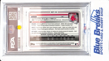 2020 Bowman Chrome - Jarren Duran - # BCP144 - Boston Red Sox - Baseball - PSA 10 - Prospects