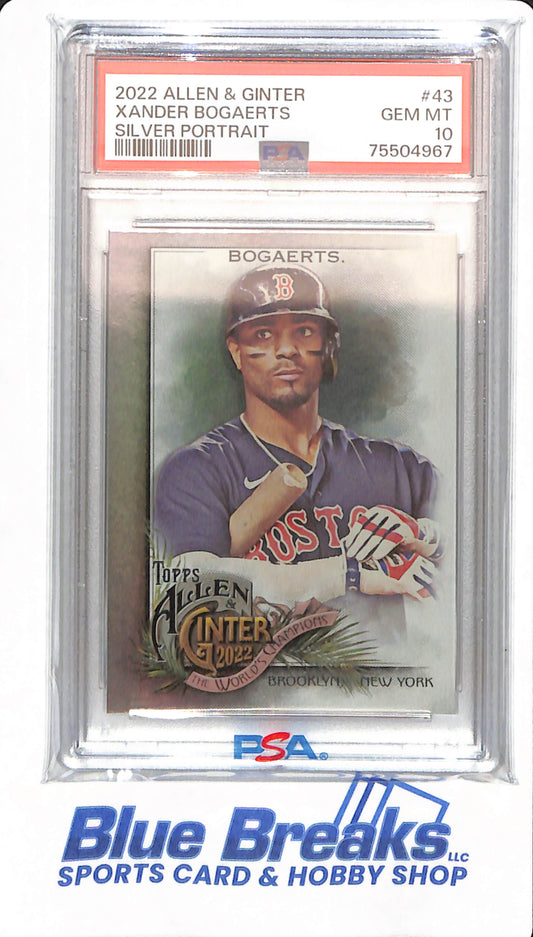 2022 Allen & Ginter - Xander Bogaerts - # 43 - Boston Red Sox - Baseball - PSA 10 - Silver Portrait