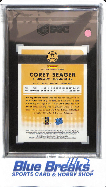 2016 Donruss - Corey Seager - #32 - SGC 8.5 - Los Angeles Dodgers - Baseball