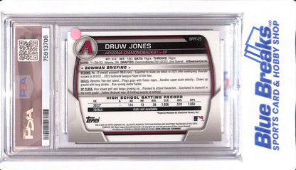 2023 Bowman 1st Edition - Druw Jones - #BPPF25 - PSA 9 - Arizona Diamondbacks - Sky Blue Foil - Baseball