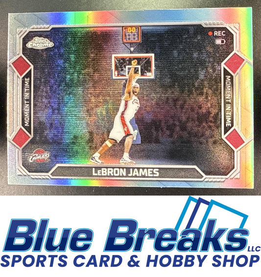 2025 Topps Chrome Update LeBron James #MT-13 Moment In Time Refractor Cleveland Cavaliers