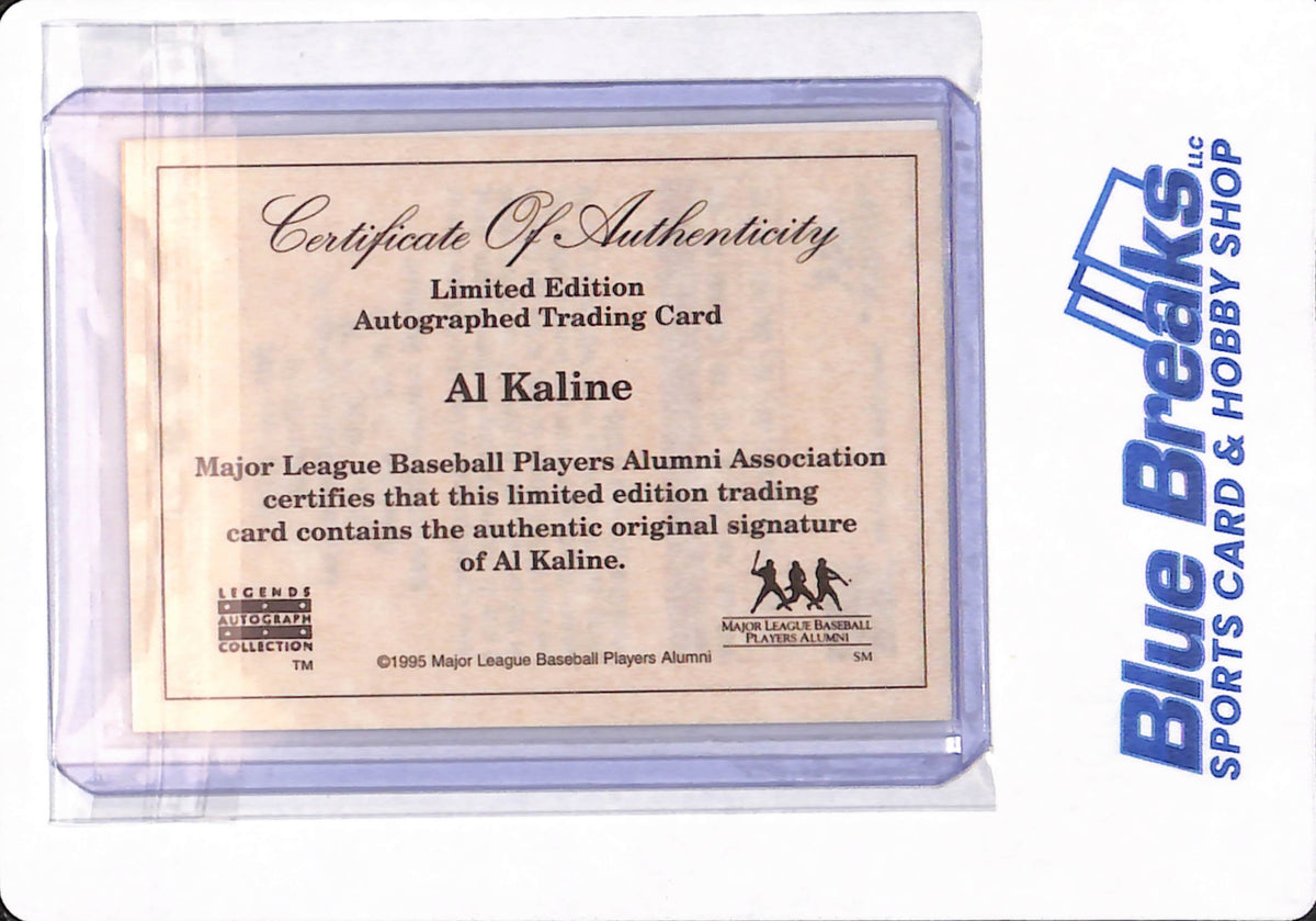 1995 Legends Autographs - Al Kaline - Autographed